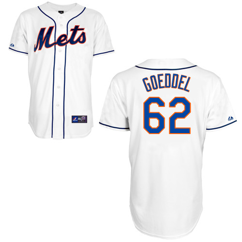 Erik Goeddel #62 mlb Jersey-New York Mets Women's Authentic Alternate 2 White Cool Base Baseball Jersey